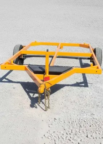 gravel lot jeep transport trailer for spyder platform and base